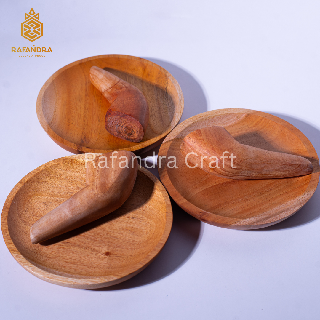 Wooden Mortar and Pestle (MS-CB1)